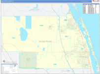 Indian River County Wall Map Basic Style